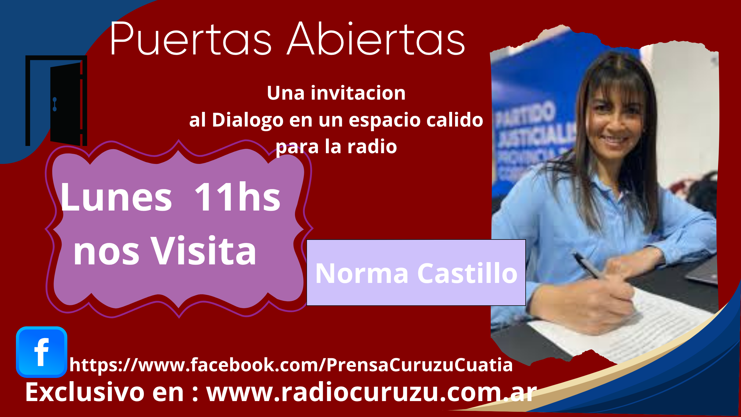 Radio y entrevistas de hoy , Norma Castillo candidata a la intendencia de la ciudad de Curuzu Cuatia 